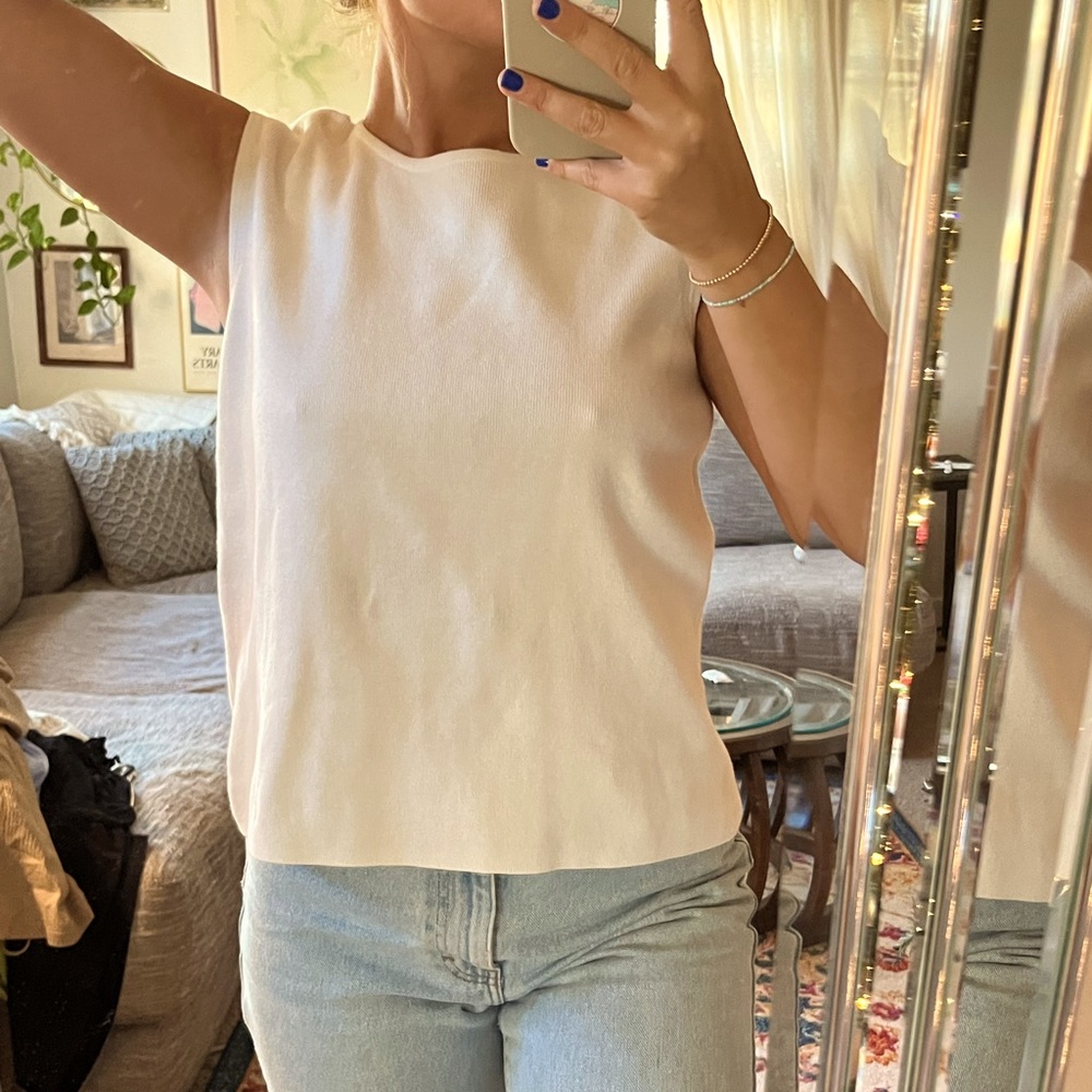 Simple white vest